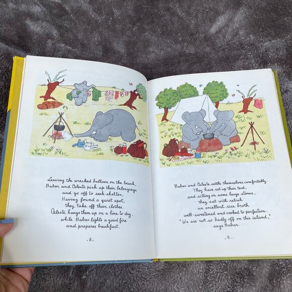 Dandelion Library 2-in-1 Book Tale of Peter Rabbit & Travels of Babar Vtg Child - Picture 6 of 12